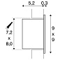 1000576 SLV FRAME BASIC WL white 2700K настенный светильник — фото 3