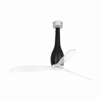 32003WP Faro ETERFAN Matt black/transparent ceiling fan with DC motor SMART люстра-вентилятор матовый черный