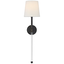 Camille Large Tail Sconce бронза с льняным абажуром