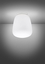 потолочный светильник с полусферическим плафоном белого цвета