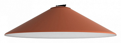 трековый светильник с коническим плафоном терракотового оттенка для трекоременной системы 48V