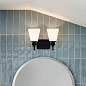 Cosabella 15" 2 Light Vanity Light with Satin Etched Case Opal Glass Black настенный светильник 55091BK Kichler — фото 2