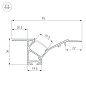 Профиль для светодиодной ленты Arlight FANTOM-W45-BEVEL — фото 1