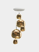 Подвесная система Tom Dixon Melt Large-Round - Бронза полированный Поликарбонат