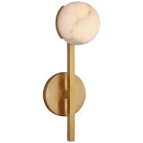 Pedra Petite Tail Sconce антично-патинированная латунь с алебастром
