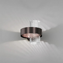 Настенный светильник ARMONIA 25, хрустальное полосатое стекло, матовый черный никель_матовая медь 2 G9 CE