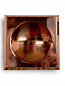 Hammered And Polished Copper Wall Light Fixture; Sealed With Lacquer For Strength And Durability. бра FOS Lighting SQ-CO-WL1