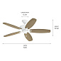 52" Renew Energy Star Fan Matte White люстра-вентилятор 330164MWH Kichler — фото 6