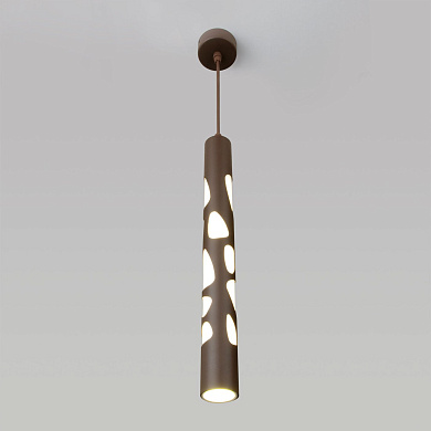 подвесной декоративный светильник с перфорированным цилиндрическим корпусом