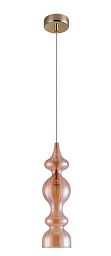 IRIS SP1 A AMBER Crystal Lux IRIS подвесной светильник из янтарного стекла с вытянутым фасетированным плафоном