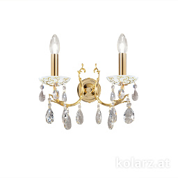 Kolarz Victoria 2 3003.62.3.KoT/al30 настенный светильник золото 24 карата ширина 35cm высота 20cm 2 лампы e14