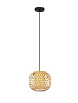 Rattan & Sandy Black Steel Base LED E27 1x12 Watt 100-240Volt bulb excluded D: 25 H: 150 cm