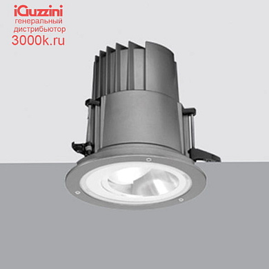 BV41 iRound iGuzzini Ceiling-mounted recessed luminaire with IP66 protection rating, large body, Warm White COB Leds, Wall Washer optic