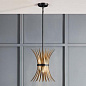 Baile 1 Light Mini Pendant Natural Brass and Black подвесной светильник 52460BK Kichler