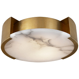EU-KW4012 Visual Comfort Melange потолочный накладной светильник с круглым каменным рассеивателем и высокими металлическими стенками