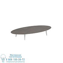 STYLETTO НИЗКИЙ СТОЛ ДЛЯ ГОСТИНОЙ 250X130CM АЛЮМИНИЕВЫЕ НОЖКИ БЕЛАЯ КЕРАМИЧЕСКАЯ СТОЛЕШНИЦА TERRA MARRONE Royal Botania