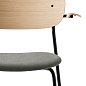 1168039 Audo Copenhagen Co Chair Обеденный стул Co, чёрный, стальной, с подлокотником, Hallingdal 130/натуральный дуб — фото 3