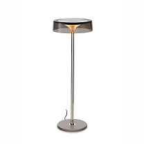 SIXTEEN - Lampe de table/Alu poli et verre noir