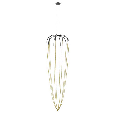 SPALY51GANOTLED Axolight Alysoid 51 SP LED L люстра с бусинами антрацит; латунь