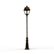 Avenue 2 N° 9; Clear glass Built-in LED 2700°K warm white 13W; Gold patina