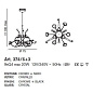 IDL Girasole 374/6+3 CHROME + BLACK люстра — фото 1