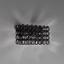 MINIGIOGALI WALL LAMP 2 BLACK GLOSSY CHROME E27 CE