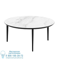 СТОЛ U-NITE КРУГЛЫЙ Ø 160 СМ АЛЮМИНИЕВЫЕ НОЖКИ АНТРАЦИТОВЫЙ - СТОЛЕШНИЦА СТОЛА КЕРАМИЧЕСКАЯ BIANCO STATUARIO Royal Botania