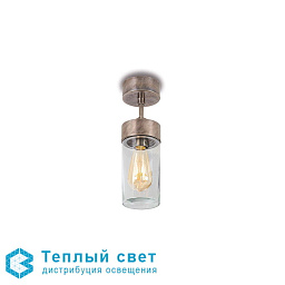 3357 Moretti Luce Silindar уличный потолочный светильник в цилиндрическом корпусе с прозрачным стеклом