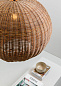 65134-75 Faro HAKA Black/rattan pendant lamp ø530 потолочный светильник черный