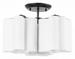 802037 Lightstar Nubi потолочный светильник с белым плафоном и черным основанием