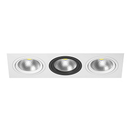 i836060706 Lightstar Intero 111 двойной встраиваемый потолочный светильник бело-черный