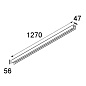 13390109 Modular United (1274 мм) 1x светодиодный настенный светильник GI / потолочный светильник — фото 3