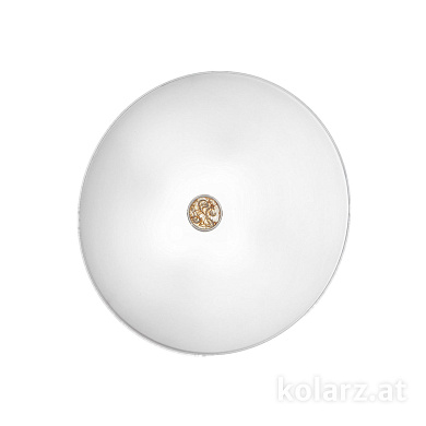 Kolarz Centro 0314.U12.5/me50 потолочный светильник хром белый ø32cm высота 8cm 2 лампы e14