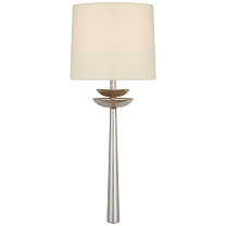 Beaumont Medium Tail Sconce патинированное серебряное покрытие с льняным абажуром