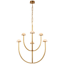 Pedra Large Two-Tier Chandelier антично-патинированная латунь с алебастром