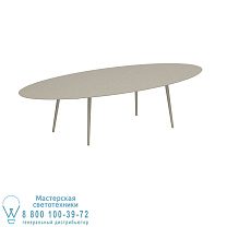 STYLETTO СТАНДАРТНЫЙ ОБЕДЕННЫЙ СТОЛ 320X140CM АЛЮМИНИЕВЫЕ НОЖКИ С ПЕСОЧНО-КЕРАМИЧЕСКОЙ ВЕРХНЕЙ ЧАСТЬЮ ЖЕМЧУЖНО-СЕРЫЙ Royal Botania