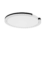 Triac Dimmable Sandy Black Aluminium, Acrylic & Prismatic Lens LED 21Watt 220-240Volt 1365Lm IP20 3000K D:46 H:4 cm