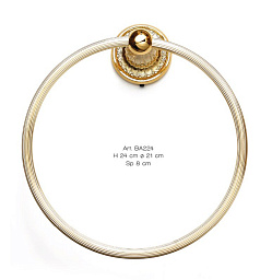 BA224/ORO24K Il Paralume Marina Pietre Di Luna настенное кольцо-держатель для полотенца