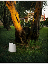 White Sandstone Glass Diffuser LED GU10 1x10 Watt 100-240 Volt Bulb Excluded IP65 D: 14 H: 16 cm