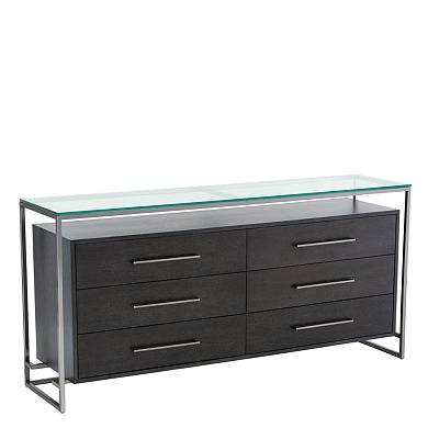 110621 Cabinet Durand black nickel finish DRESSER Eichholtz