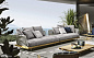 Sunray Модульный уличный диван на салазках Minotti