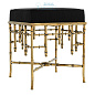 111254 Stool Cecilia vintage brass finish albin black Eichholtz