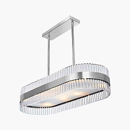 CL121-RECT-100 Bella Figura Curzon Street прямоугольная потолочная люстра с рифлёными стеклянными элементами и металлическим каркасом