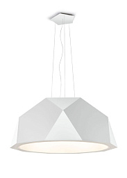 D81A17 LED - White Fabbian Crio подвесной светильник с геометрическим плафоном белого цвета