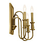 Karthe 3 Light Wall Sconce Natural Brass настенный светильник 52473NBR Kichler — фото 9
