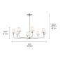 Pallas 42.75" 8 Light Chandelier Polished Nickel люстра 52517PN Kichler — фото 11