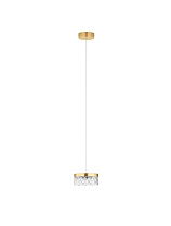 Brass Gold Metal & Clear Acrylic LED 6Watt 220-240Volt 383Lm 3000K IP20 D:15 H:120cm