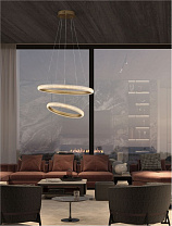 Traic Dimmable Brass Gold Aluminiun & Acrylic LED 41.5 Watt 220-240 Volt 3500Lm 3000K IP20 D:60 H: 120 cm