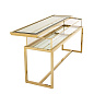 109554 Console Table Harvey sliding top gold finish таблица Eichholtz