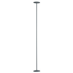 8348 Linea Light Group Poe напольный светильник с прямой стойкой и дисковым основанием серого оттенка